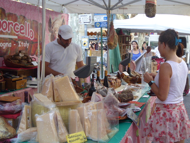 Fromage stall at St Remy fete du vin
