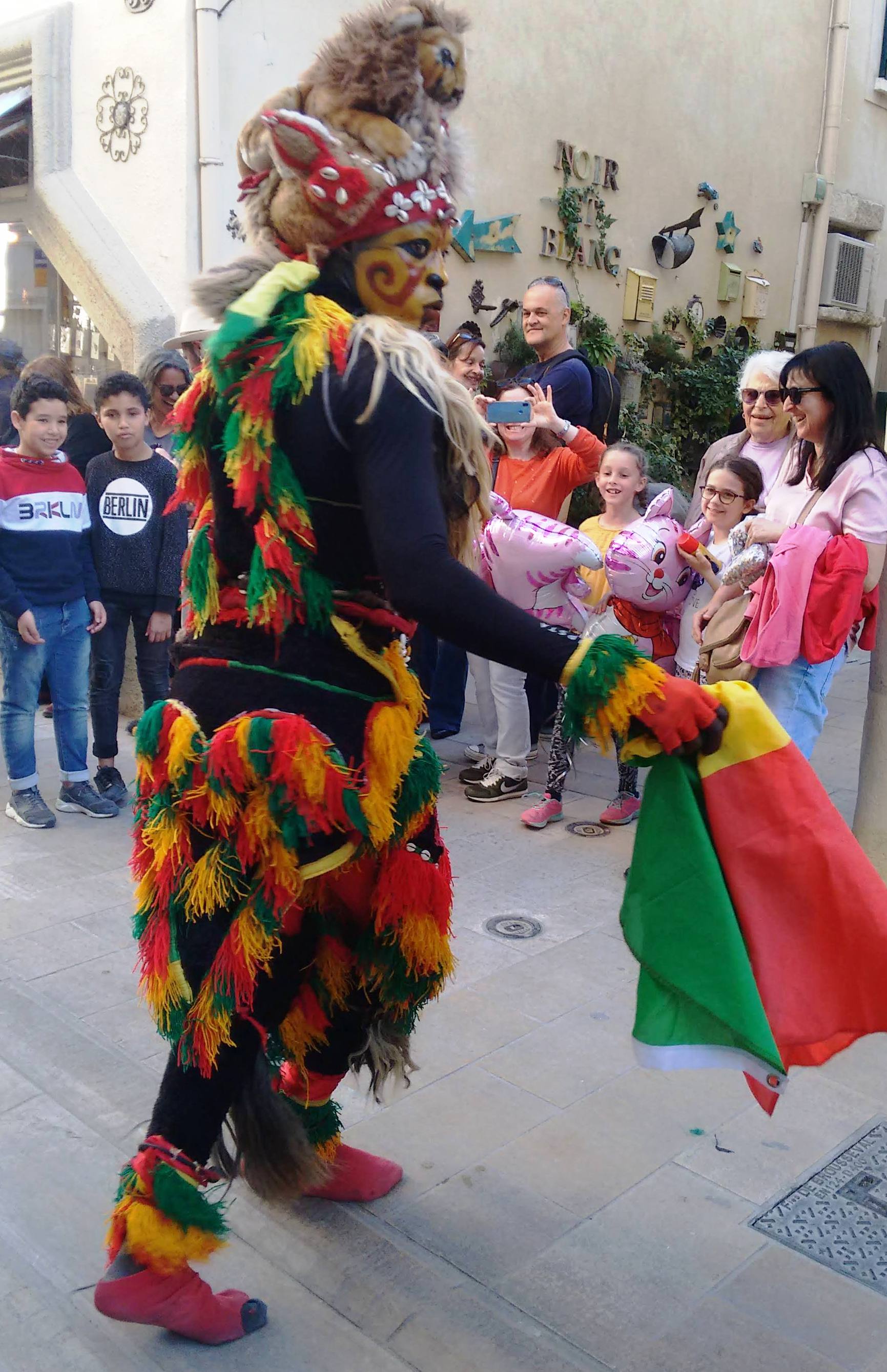 This sinister figure gives winter the heave-ho, out the door.